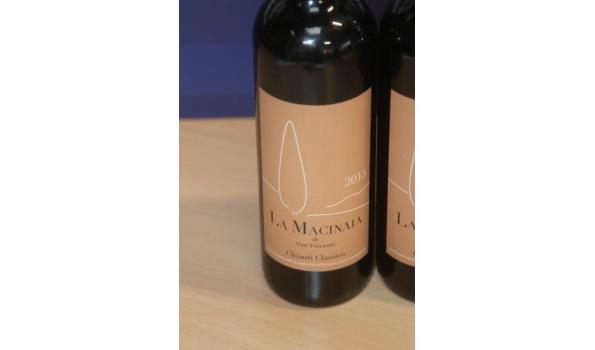 5 flessen à 75cl rode wijn LA MACINALA, Chianti Classico, 2015, Italie